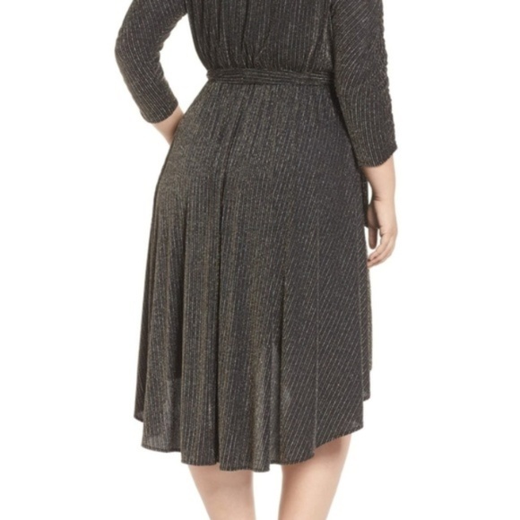 Chelsea28 Metallic Wrap Dress Plus Size 20W NWT - Picture 3 of 8